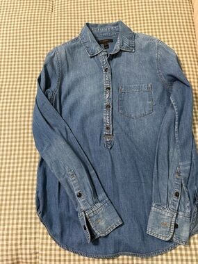 J. Crew Blue Denim Button-Down Shirt